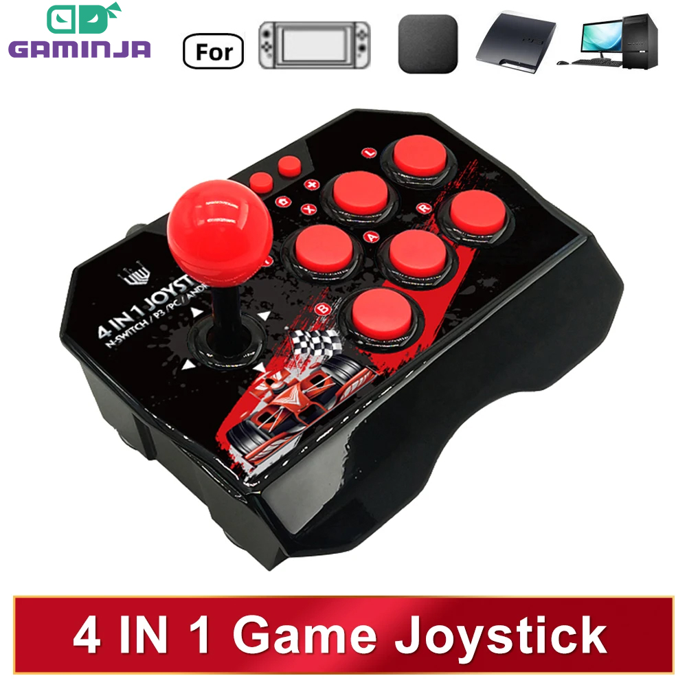 Arcade Vibes - GAMINJA 4-in 1Game 조이스틱(3M USB 케이블