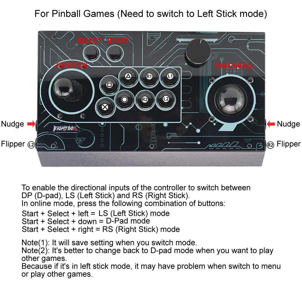 Trackball Controller Arcade - FightBox R10-PRO 아케이드 파이팅 조이스틱(트랙볼 및